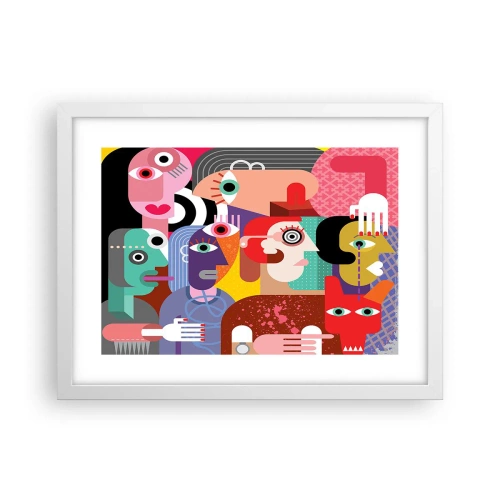 Affisch i vit ram - Vi är från Picasso - 40x30 cm