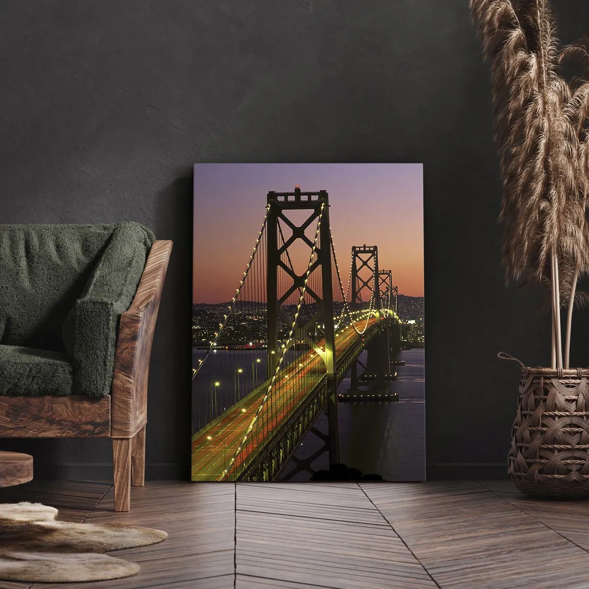 Canvastavla - Bild på duk - En kväll i violett - 70x100 cm