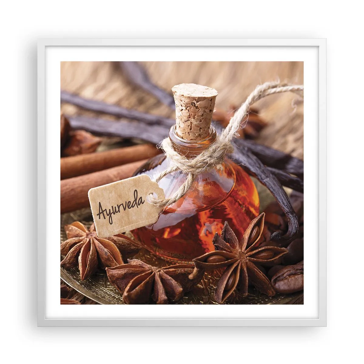Affisch i vit ram - Mot kroppens och själens enighet - 60x60 cm