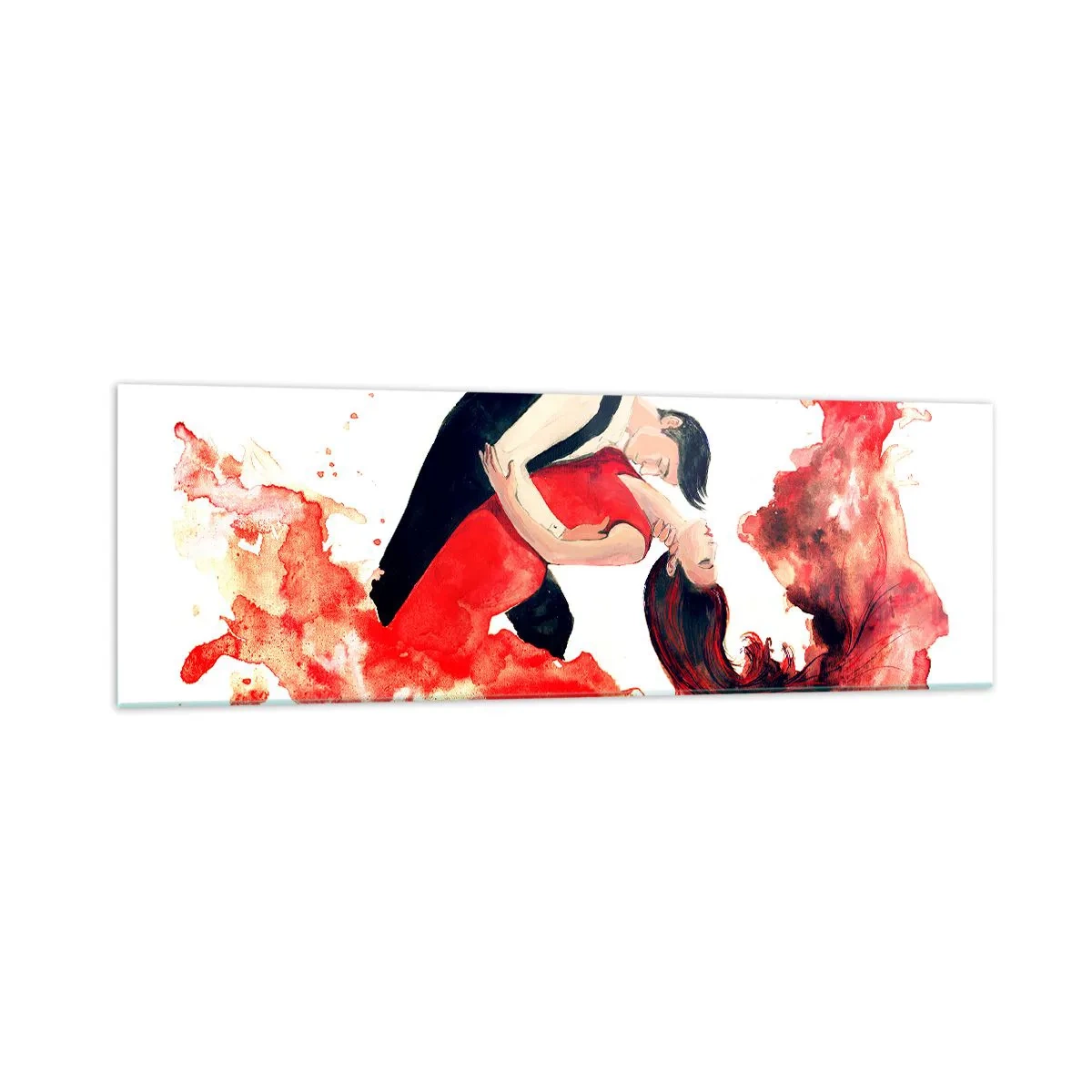 Glastavla - Bild på glas - Tango - den sensuella vågen - 160x50 cm