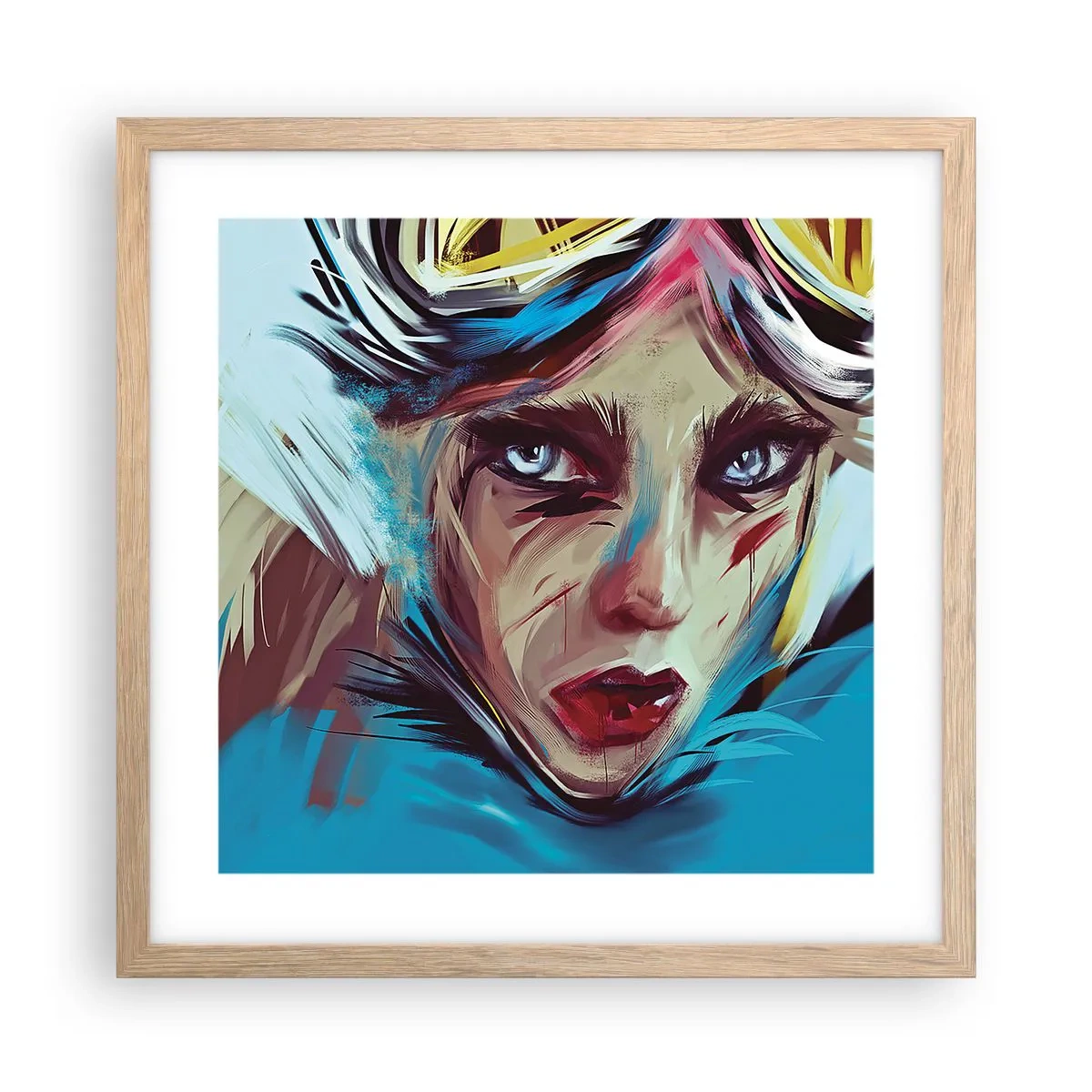 Affisch i ram av ljusek - Vägkämpe - 40x40 cm