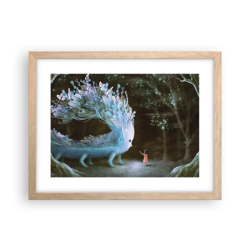 Affisch i ram av ljusek - Fantastiskt möte - 40x30 cm