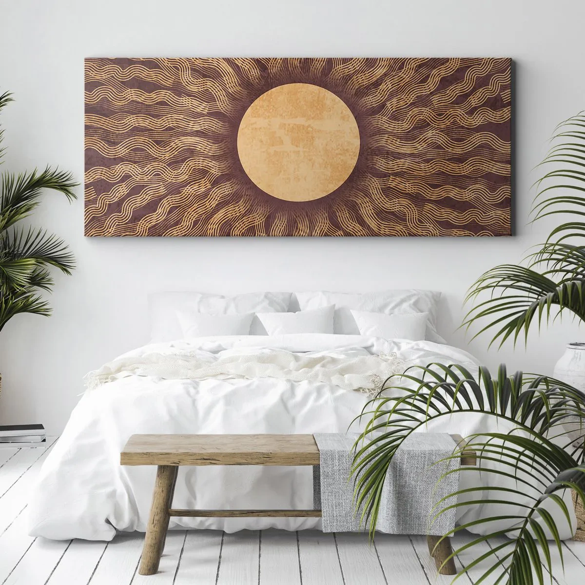 Canvastavla - Bild på duk - Solikon - 100x40 cm