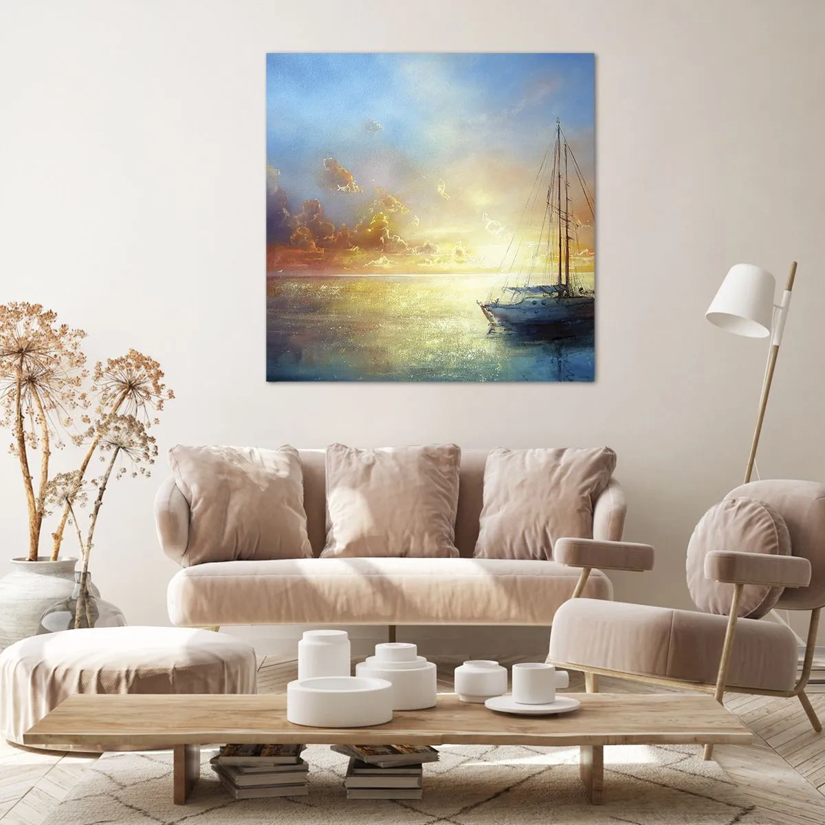 Canvastavla - Bild på duk - I guldviken - 30x30 cm