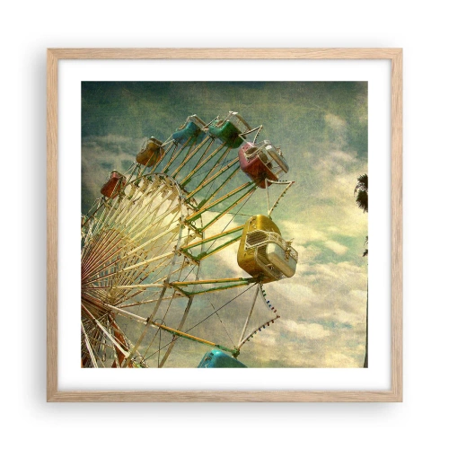 Affisch i ram av ljusek - Kommer att bli, kommer att bli kul.... - 50x50 cm