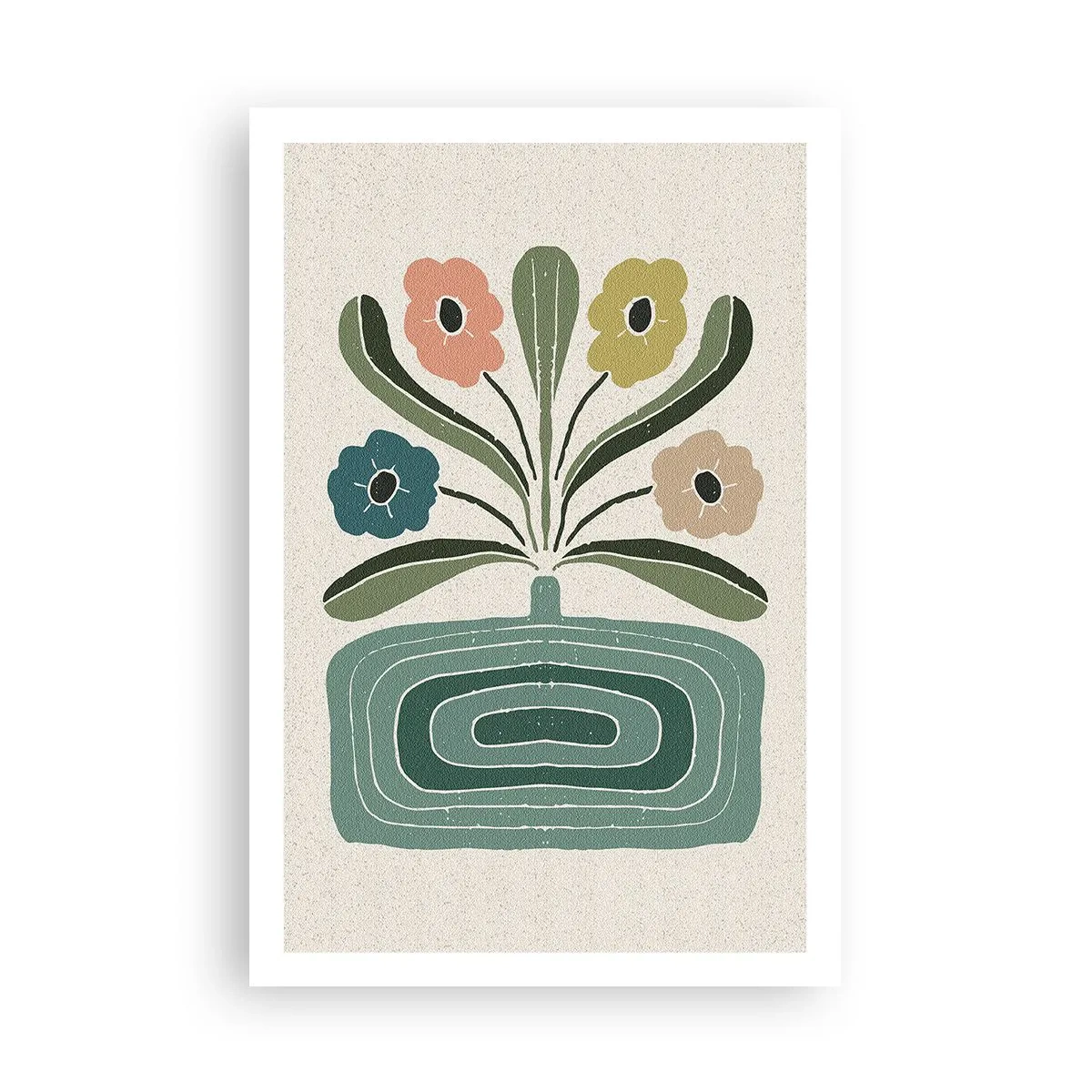 Affisch - Symmetrisk bukett - 61x91 cm