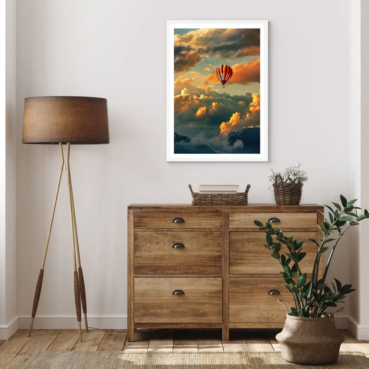 Affisch i vit ram - Jag flyger för jag vill - 70x100 cm