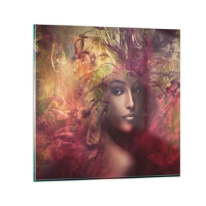 Glastavla - Bild på glas - Här är jag! - 30x30 cm