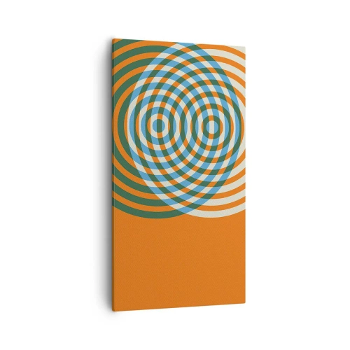 Canvastavla - Bild på duk - Abstrakt cirkulär variation - 55x100 cm