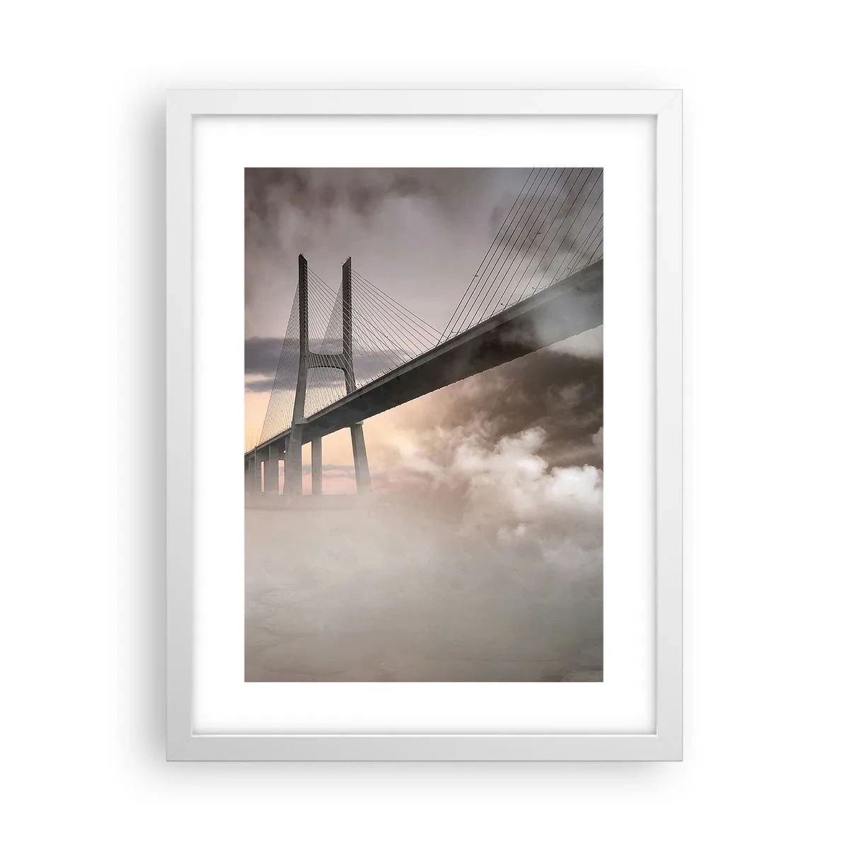 Affisch i vit ram - Vid en flod som inte finns  - 30x40 cm