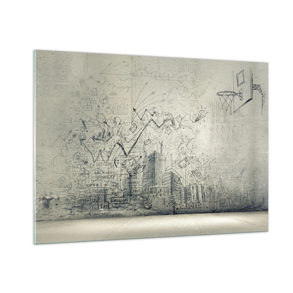 Glastavla - Bild på glas - Mitt underbara stadsliv - 100x70 cm