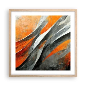 Affisch i ram av ljusek - Värme och kyla - 50x50 cm