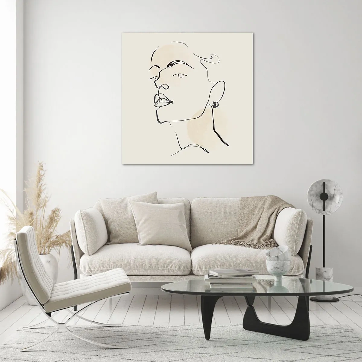 Glastavla - Bild på glas - Stolt blick - 70x70 cm