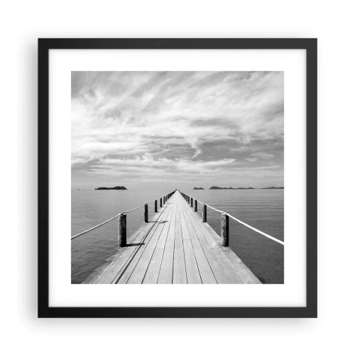 Affisch i svart ram - Kanske en resa... - 40x40 cm