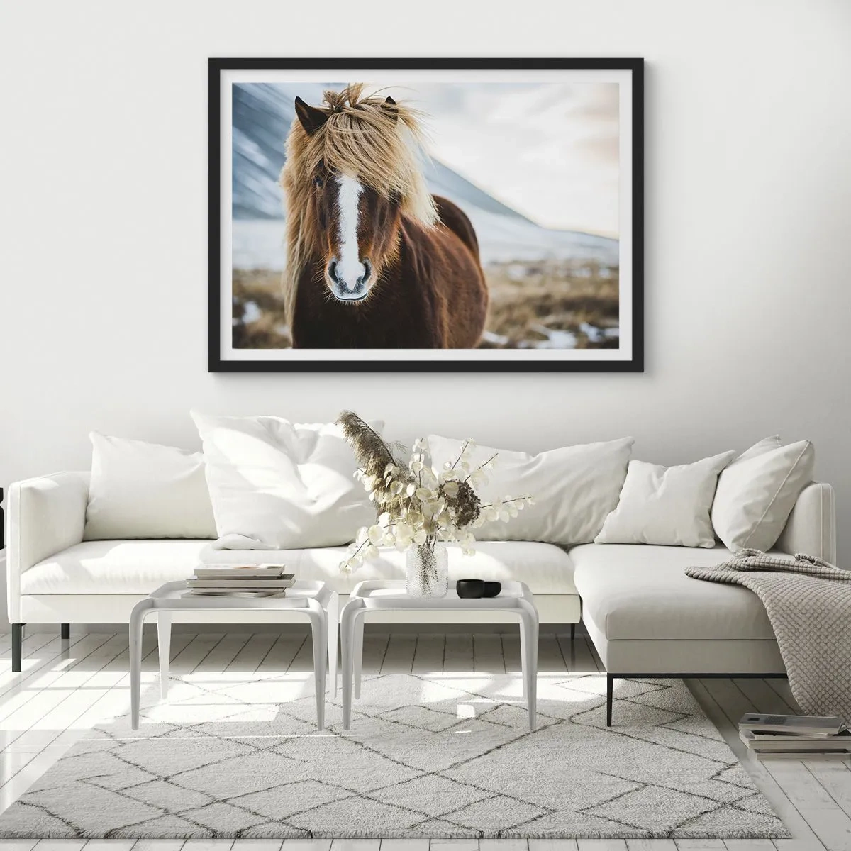 Affisch i svart ram - Känner du friheten? - 100x70 cm