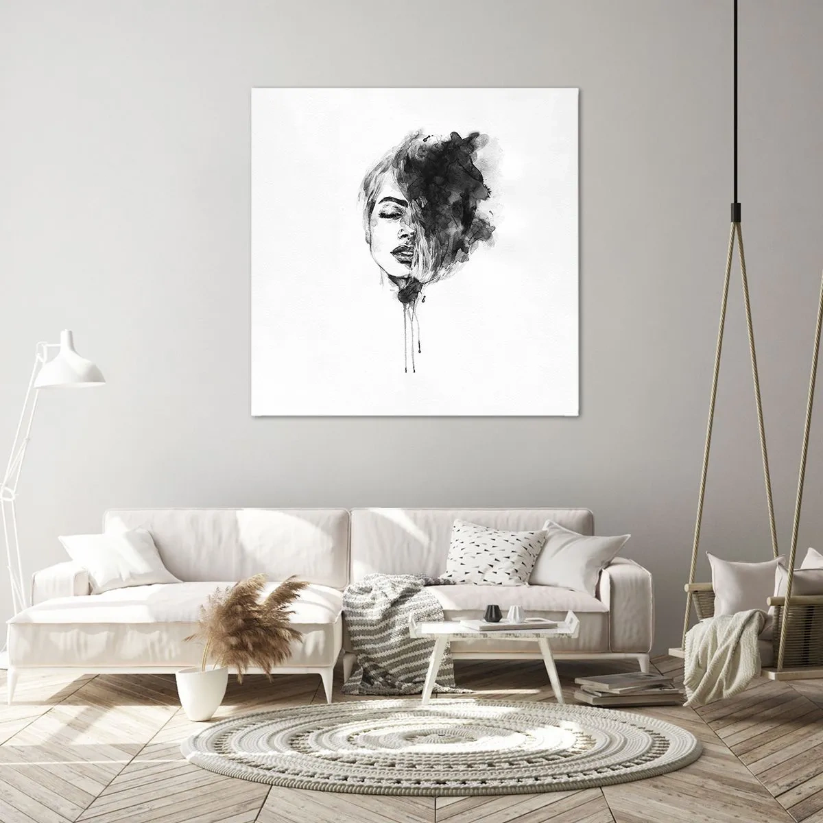 Canvastavla - Bild på duk - Vad flickan drömmer om - 60x60 cm