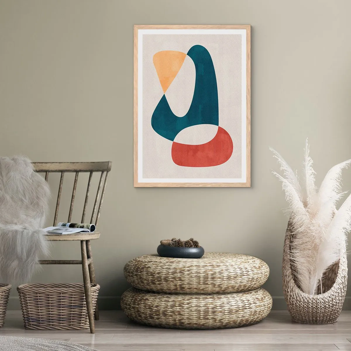 Affisch i ram av ljusek - Influenser och metamorfoser - 50x70 cm