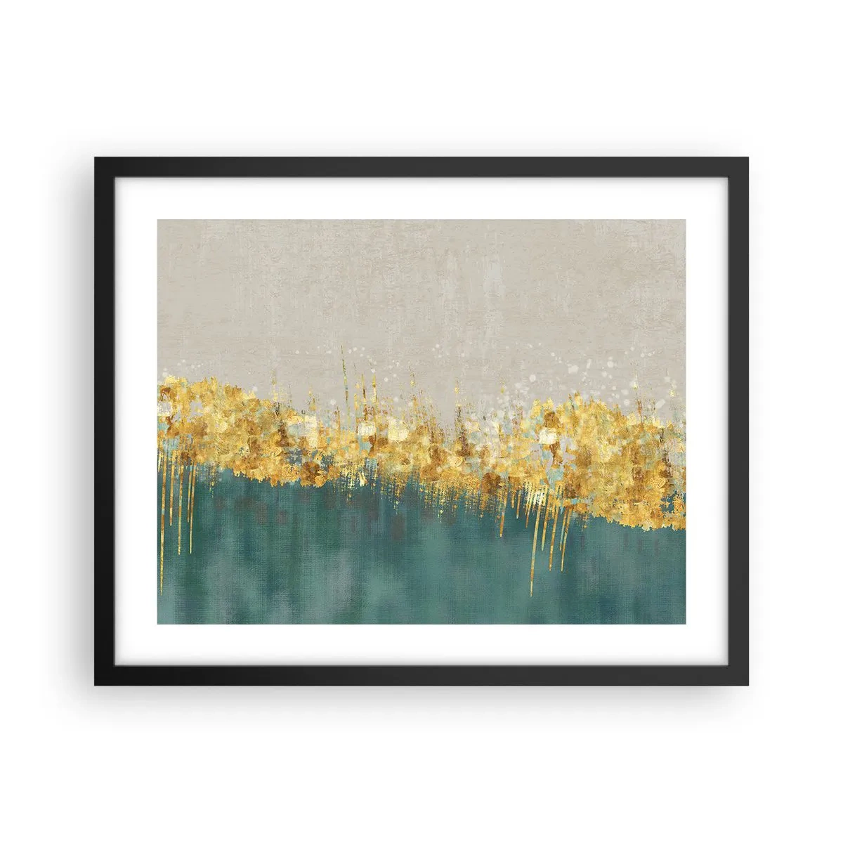 Affisch i svart ram - Den gyllene gränsen - 50x40 cm