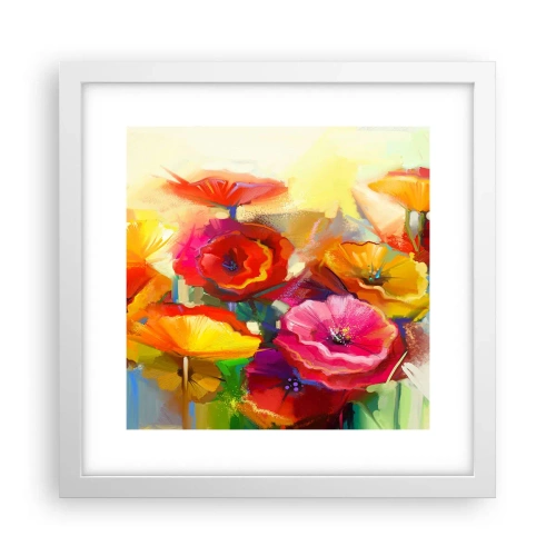 Affisch i vit ram - Inte bara rött - 30x30 cm