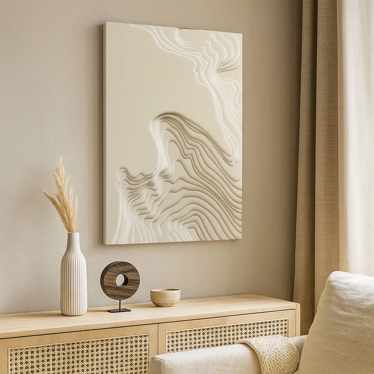 Canvastavla - Bild på duk - Konstens topografi - 50x70 cm