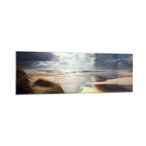 Glastavla - Bild på glas - Strand, vild strand - 160x50 cm
