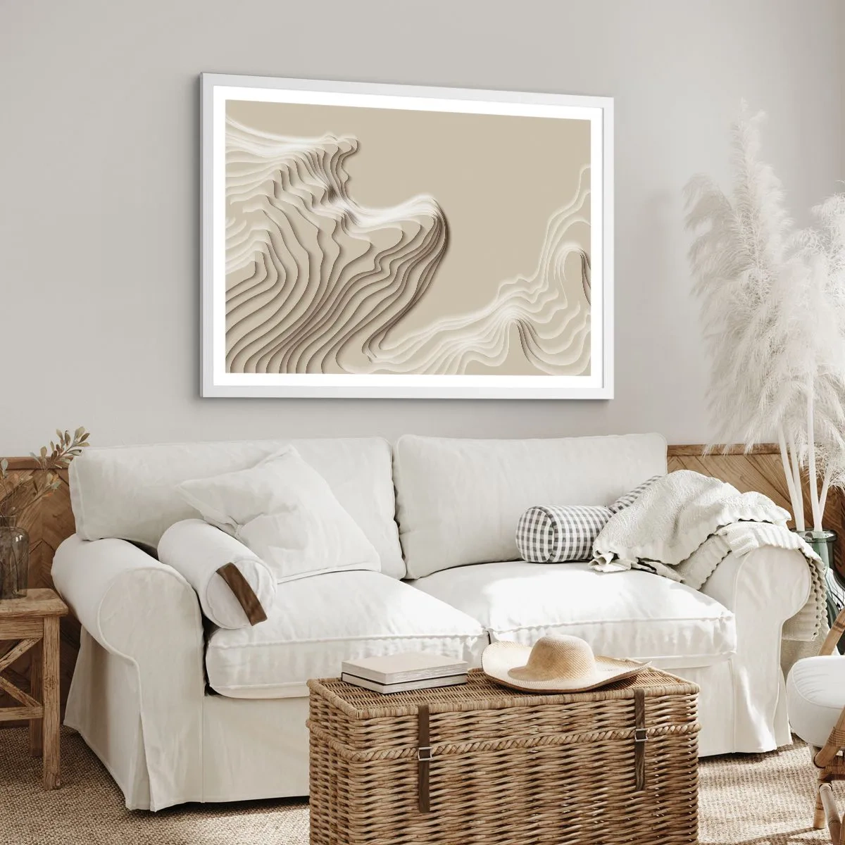 Affisch i vit ram - Konstens topografi - 50x40 cm