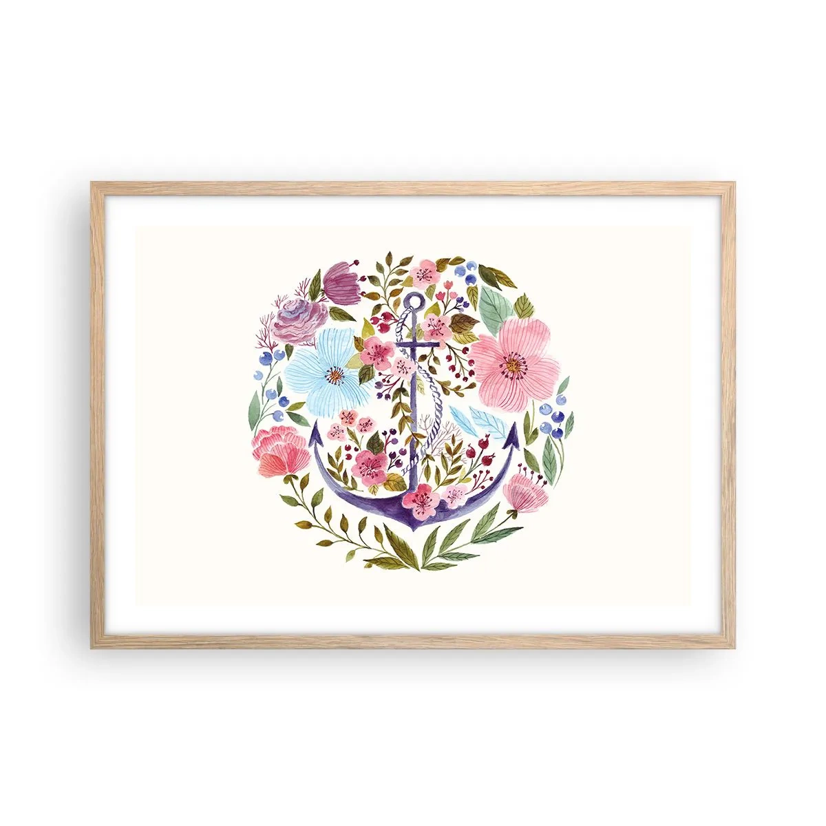 Affisch i ram av ljusek - En seglares goda sömn - 70x50 cm