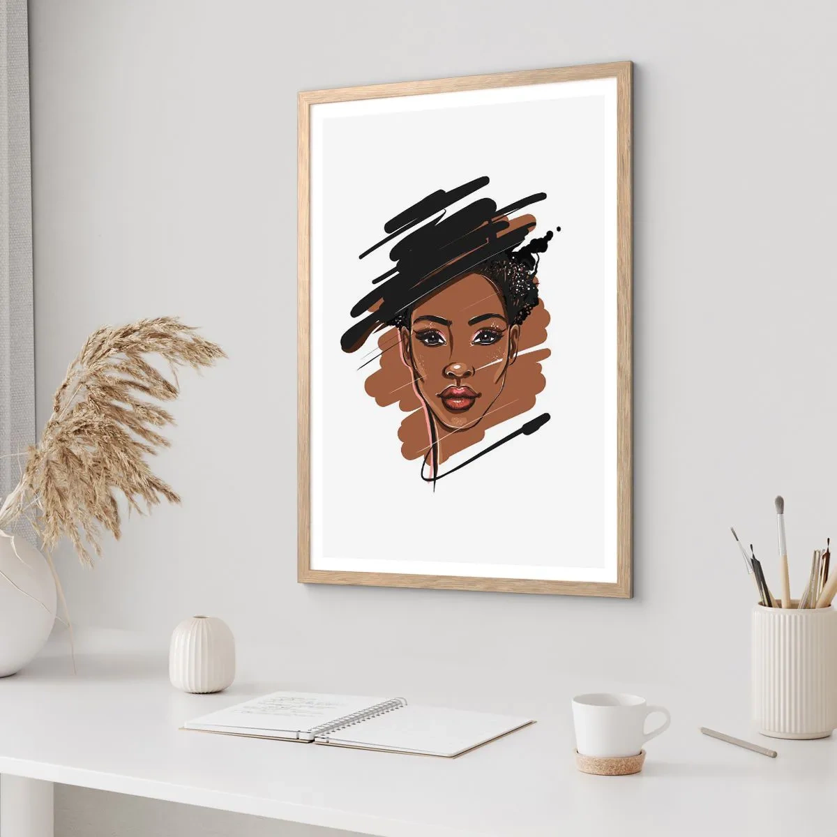 Affisch i ram av ljusek - Söt som choklad - 40x50 cm