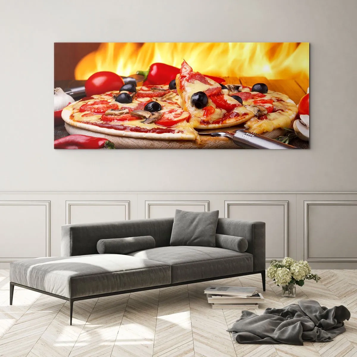 Glastavla - Bild på glas - From Italy with love - 100x40 cm