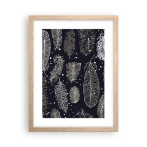 Affisch i ram av ljusek - Fjäderspets - 30x40 cm