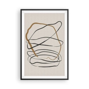 Affisch i svart ram - Komposition: besittande dans - 61x91 cm