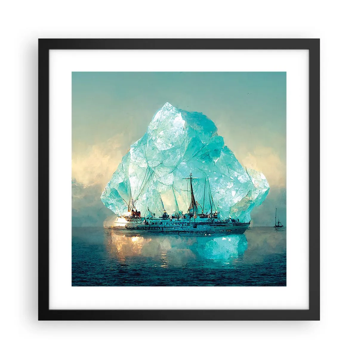 Affisch i svart ram - Arktisk briljant - 40x40 cm