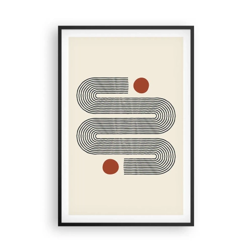 Affisch i svart ram - från början till slutet - 61x91 cm