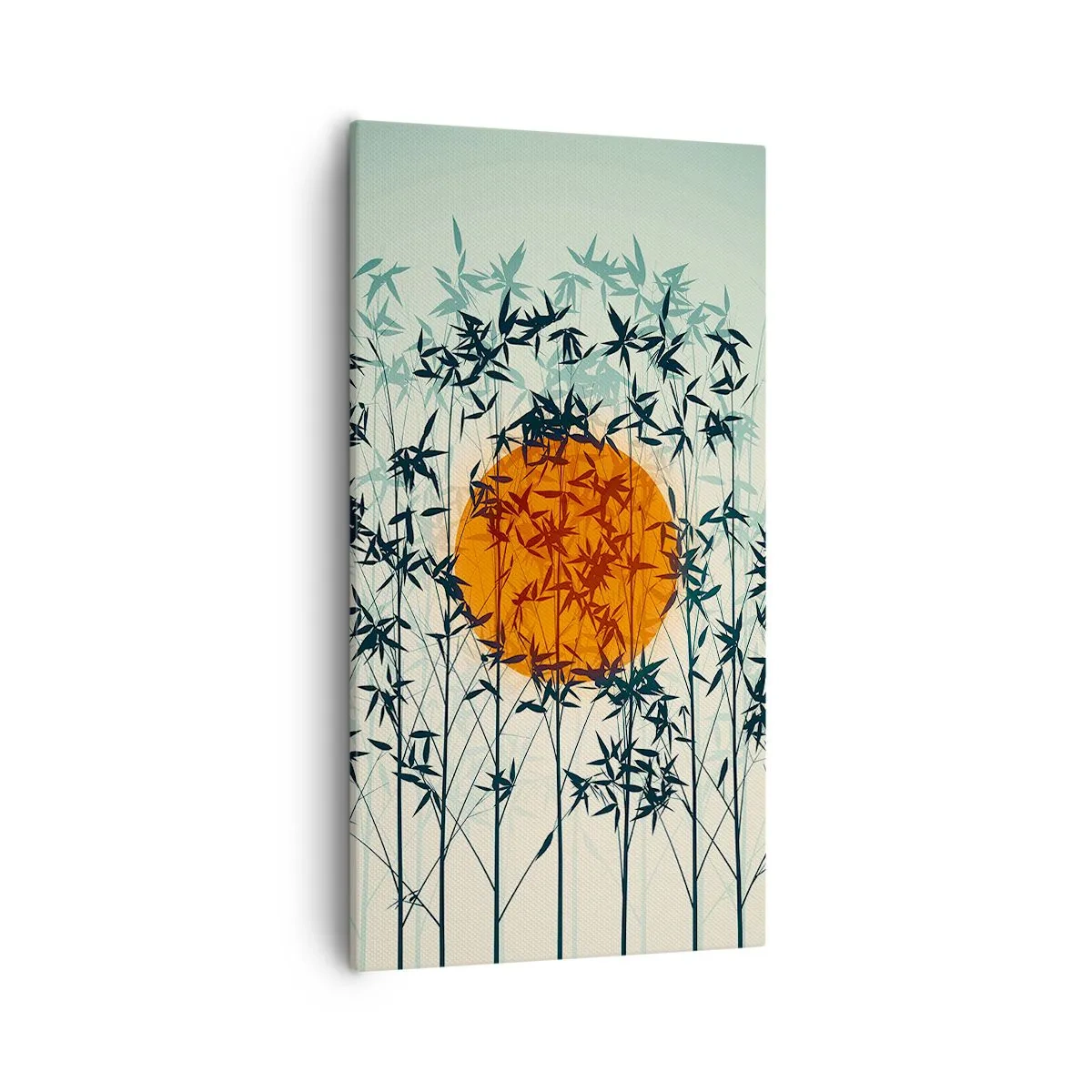 Canvastavla - Bild på duk - Japansk sol - 55x100 cm