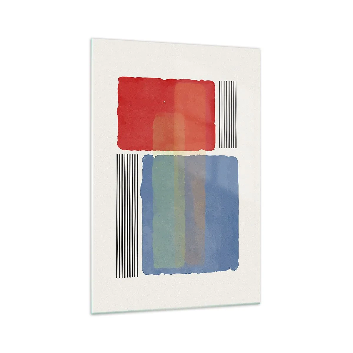 Glastavla - Bild på glas - Geometrins anda  - 70x100 cm