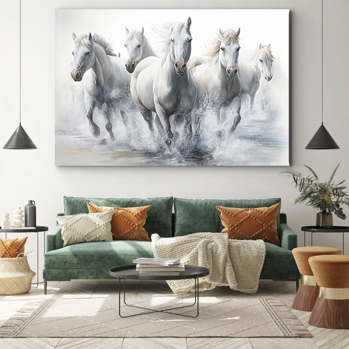 Canvastavla - Bild på duk - Vit magi - 70x50 cm