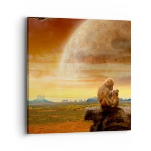 Canvastavla - Bild på duk - Samma kärlek överallt - 40x40 cm