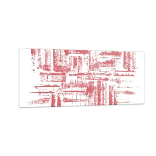 Glastavla - Bild på glas - Röd stad - 100x40 cm