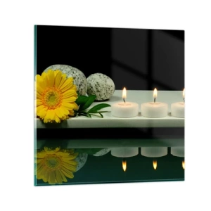 Glastavla - Bild på glas - Stilla sinnen - 30x30 cm