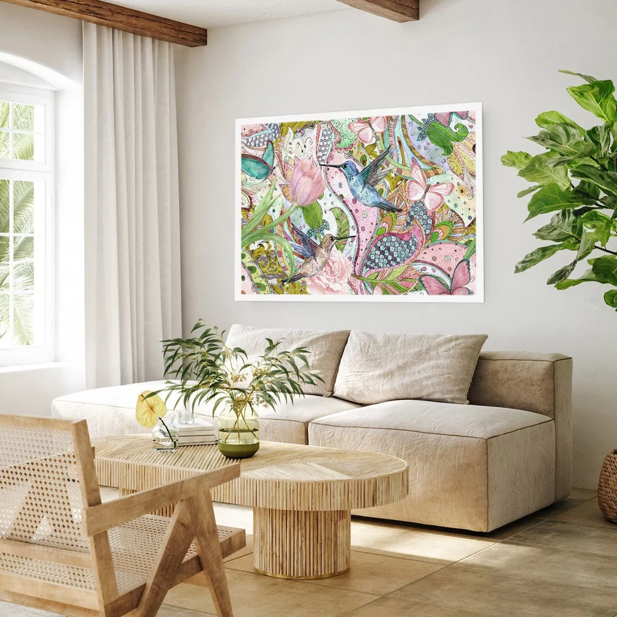 Affisch - Inbäddade i klätterväxter - 100x70 cm