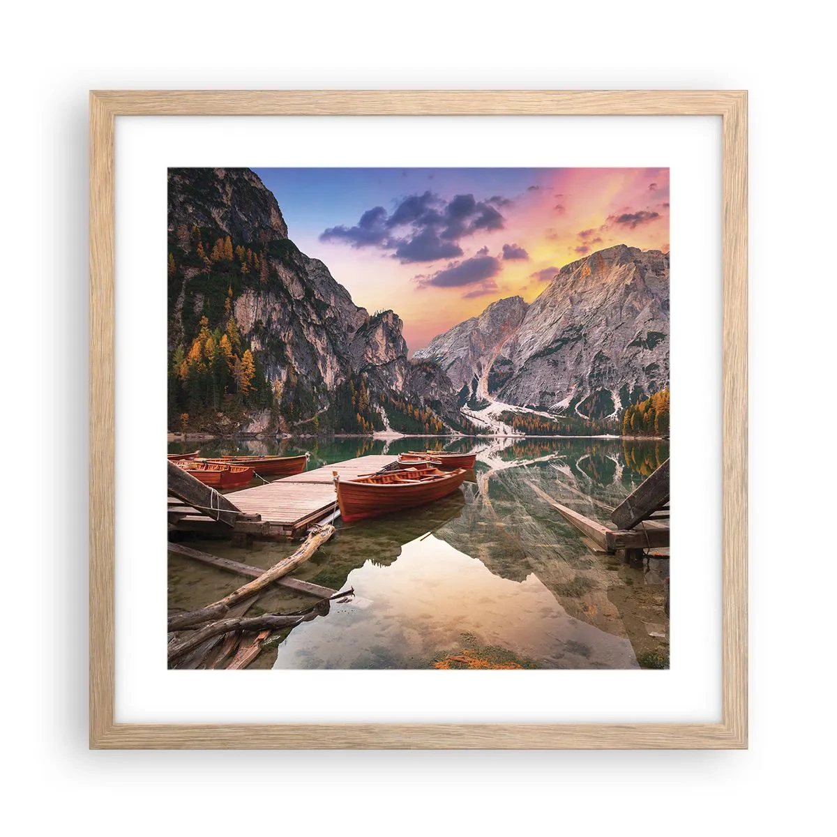 Affisch i ram av ljusek - Dagens löfte - 40x40 cm