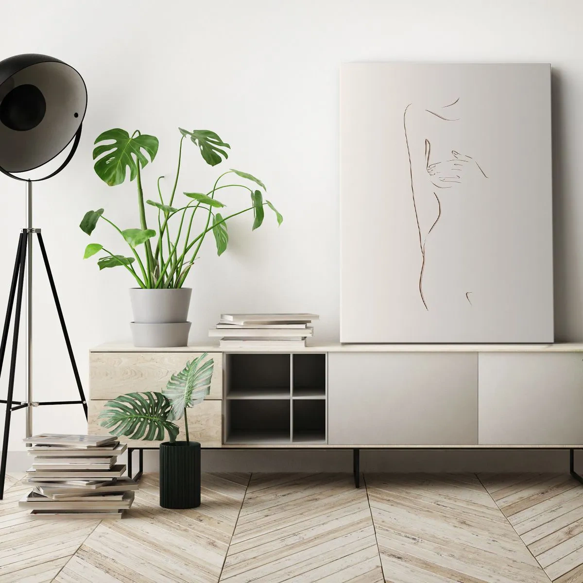 Canvastavla - Bild på duk - Begärans form - 65x120 cm