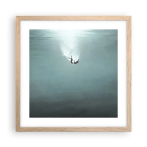 Affisch i ram av ljusek - I havets famn - 40x40 cm