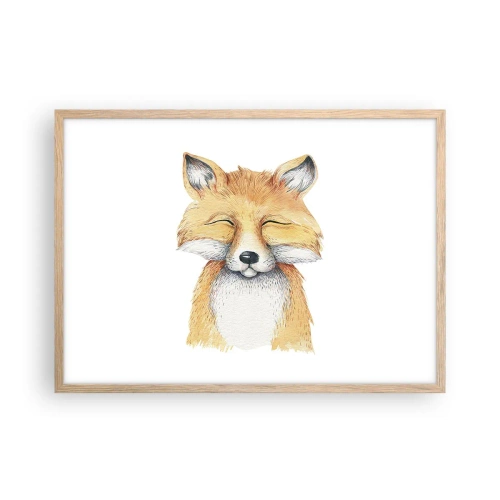 Affisch i ram av ljusek - Rävens humör - 70x50 cm