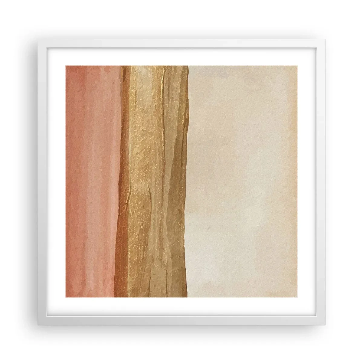 Affisch i vit ram - Vertikal komposition - 50x50 cm