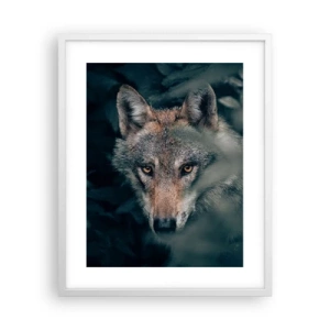 Affisch i vit ram - Jägare - 40x50 cm