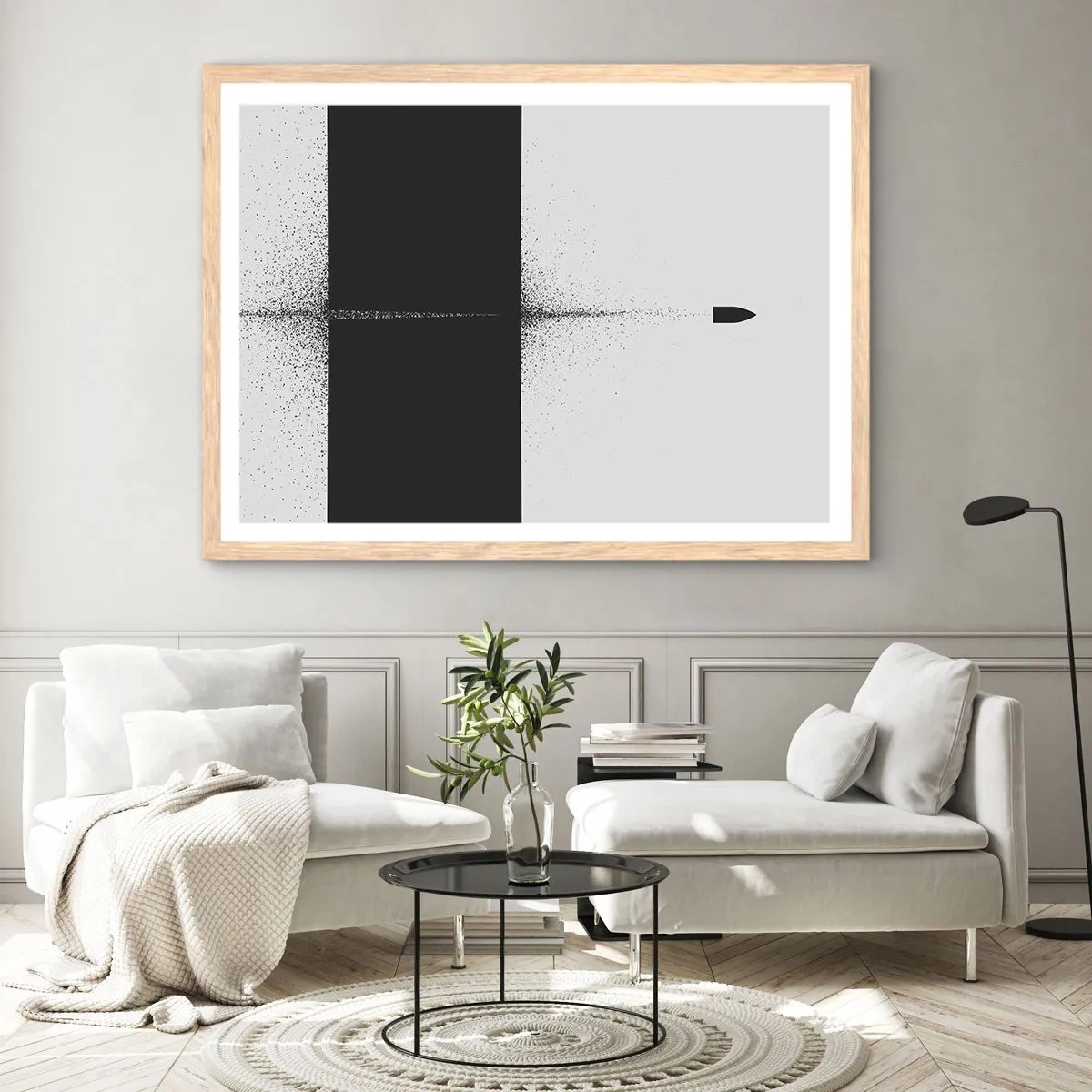 Affisch i ram av ljusek - Rakt mot målet - 70x50 cm