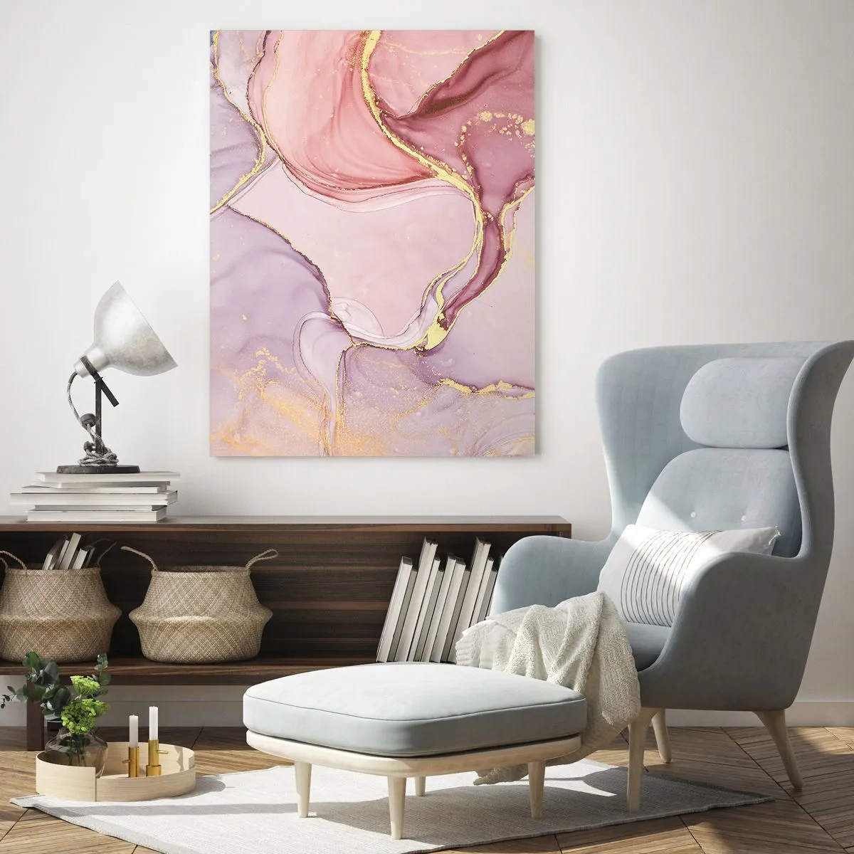 Glastavla - Bild på glas - Färgernas smek - 80x120 cm