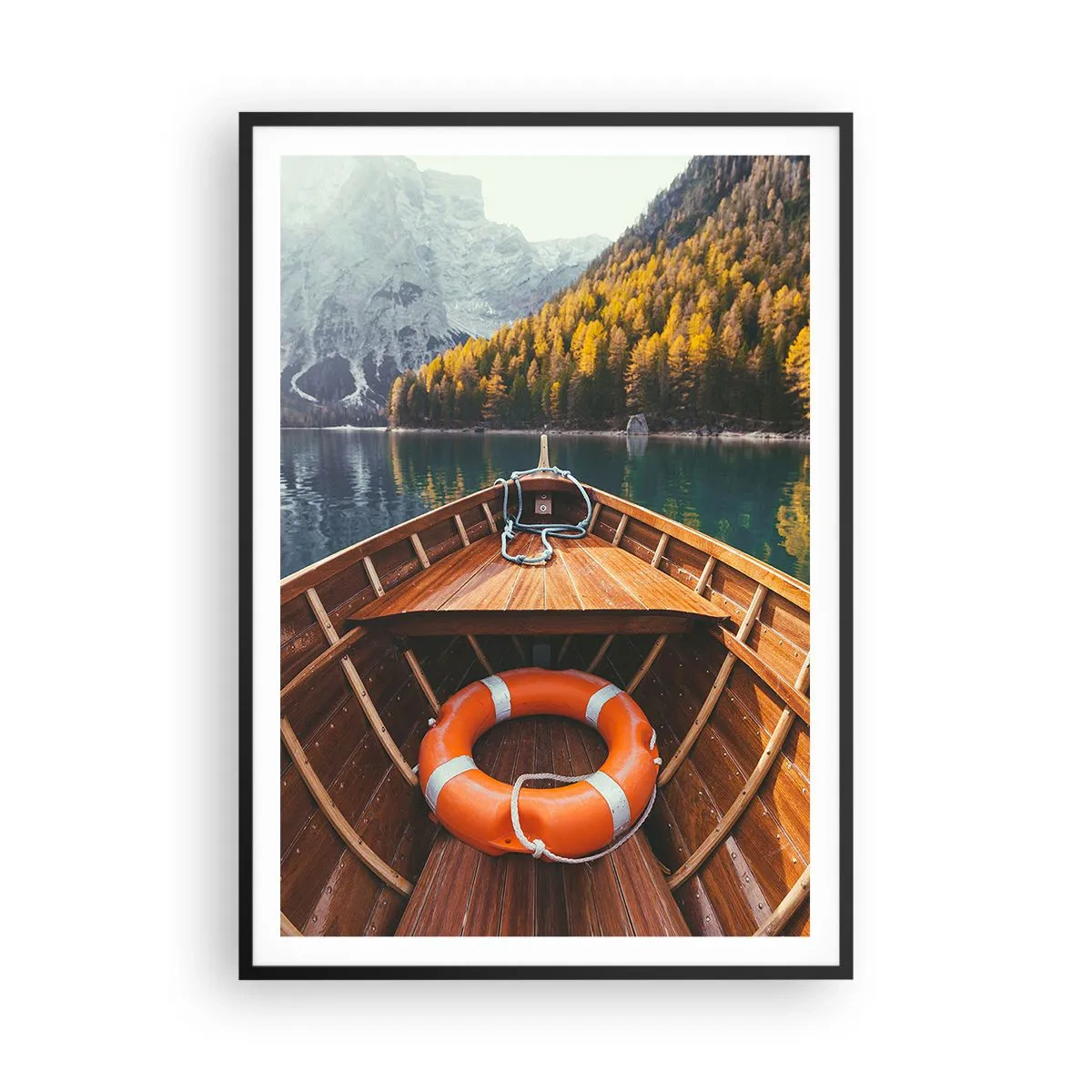 Affisch i svart ram - Utflykt i fjällen - 70x100 cm