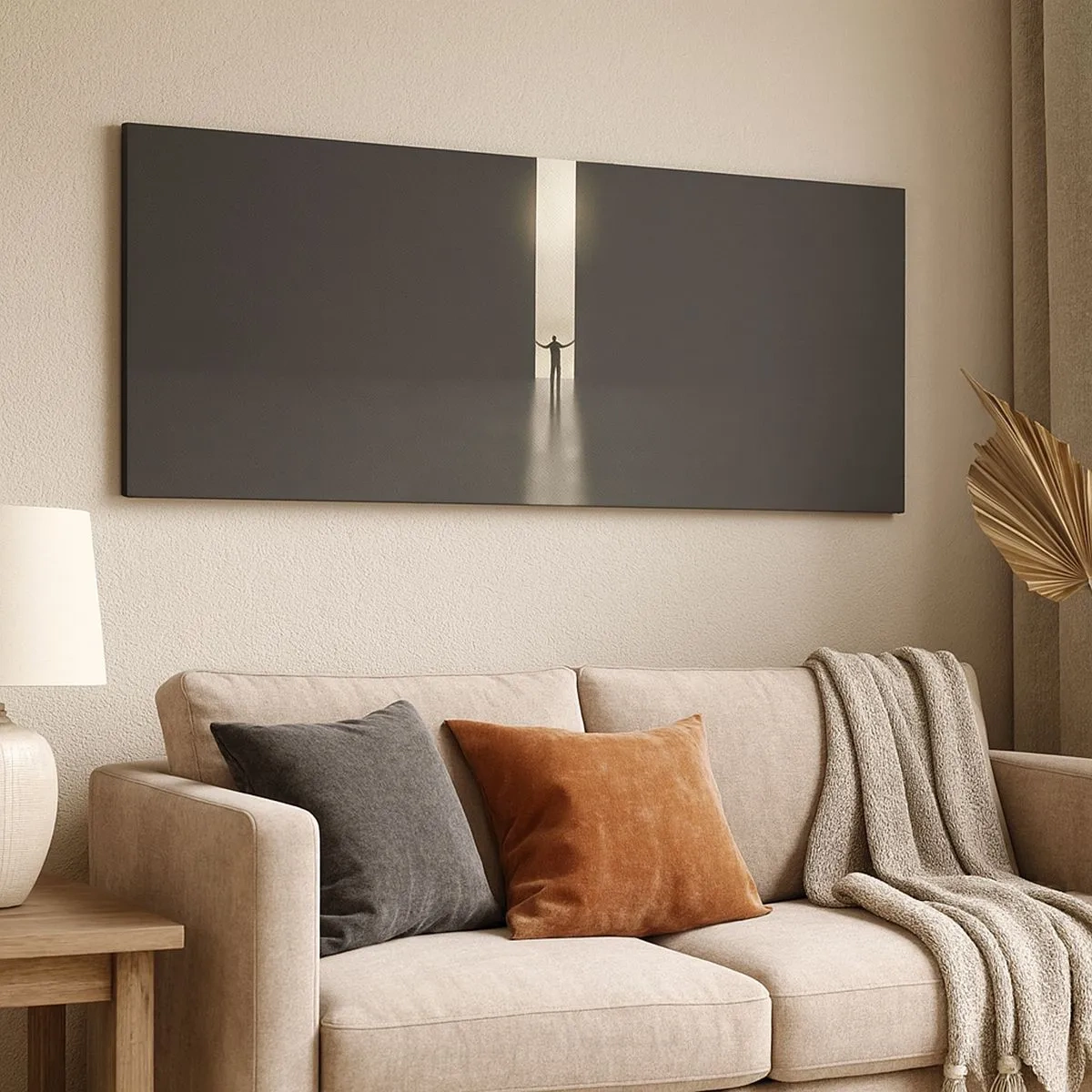 Canvastavla - Bild på duk - Ett steg mot den ljusa framtiden - 100x40 cm